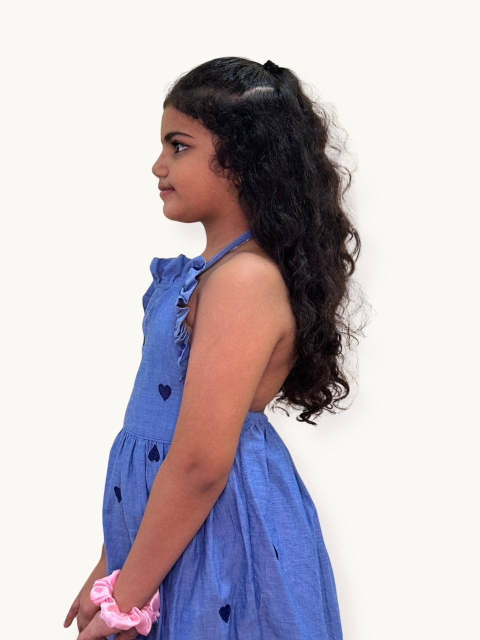 Kin Heart-Embroidered Halter Dress