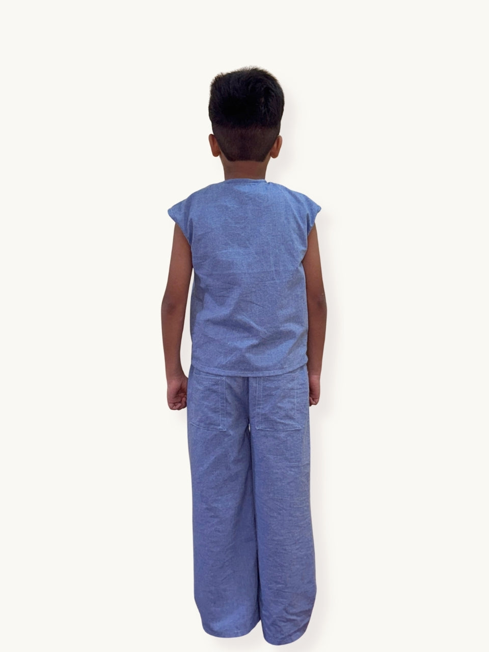 Sam Wide-Leg Chambray Pants