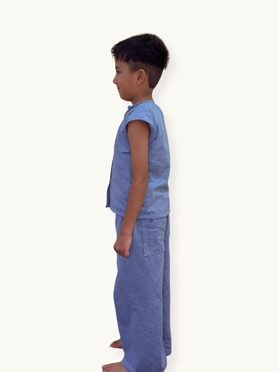 Sam Wide-Leg Chambray Pants